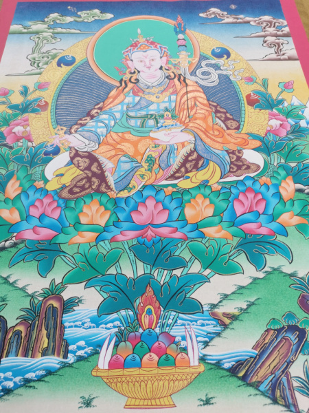 Thangka - Guru Rinpoche | 55x42cm | Exklusives Einzelstück